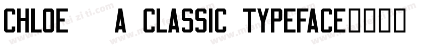 Chloe   A Classic Typeface字体转换